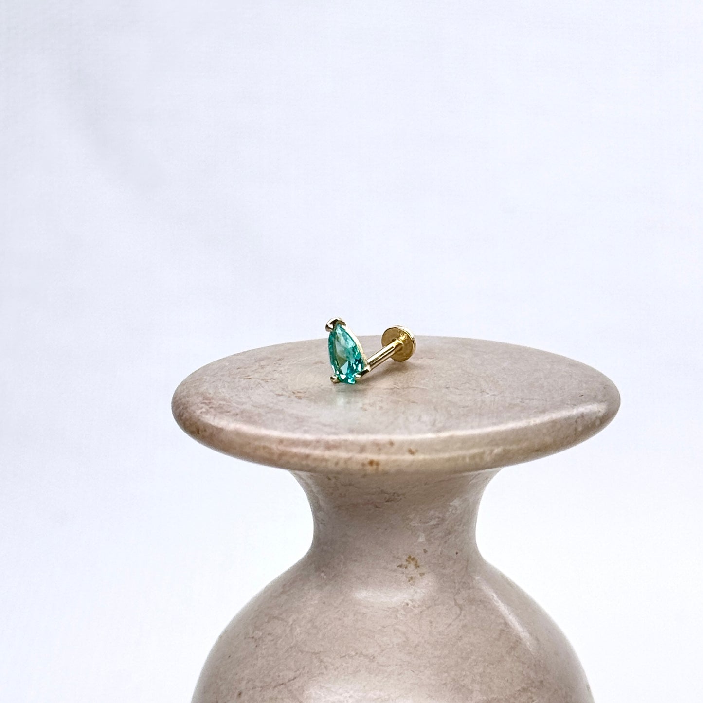 14K Pear Single Piece