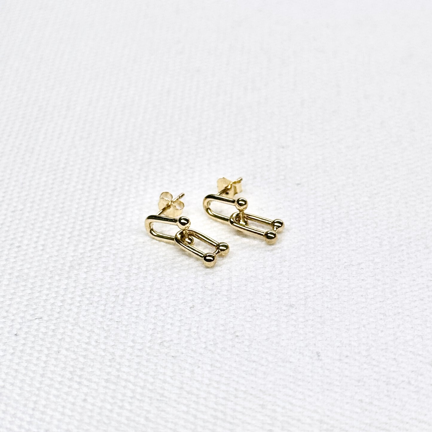 10K Double U Links Studs
