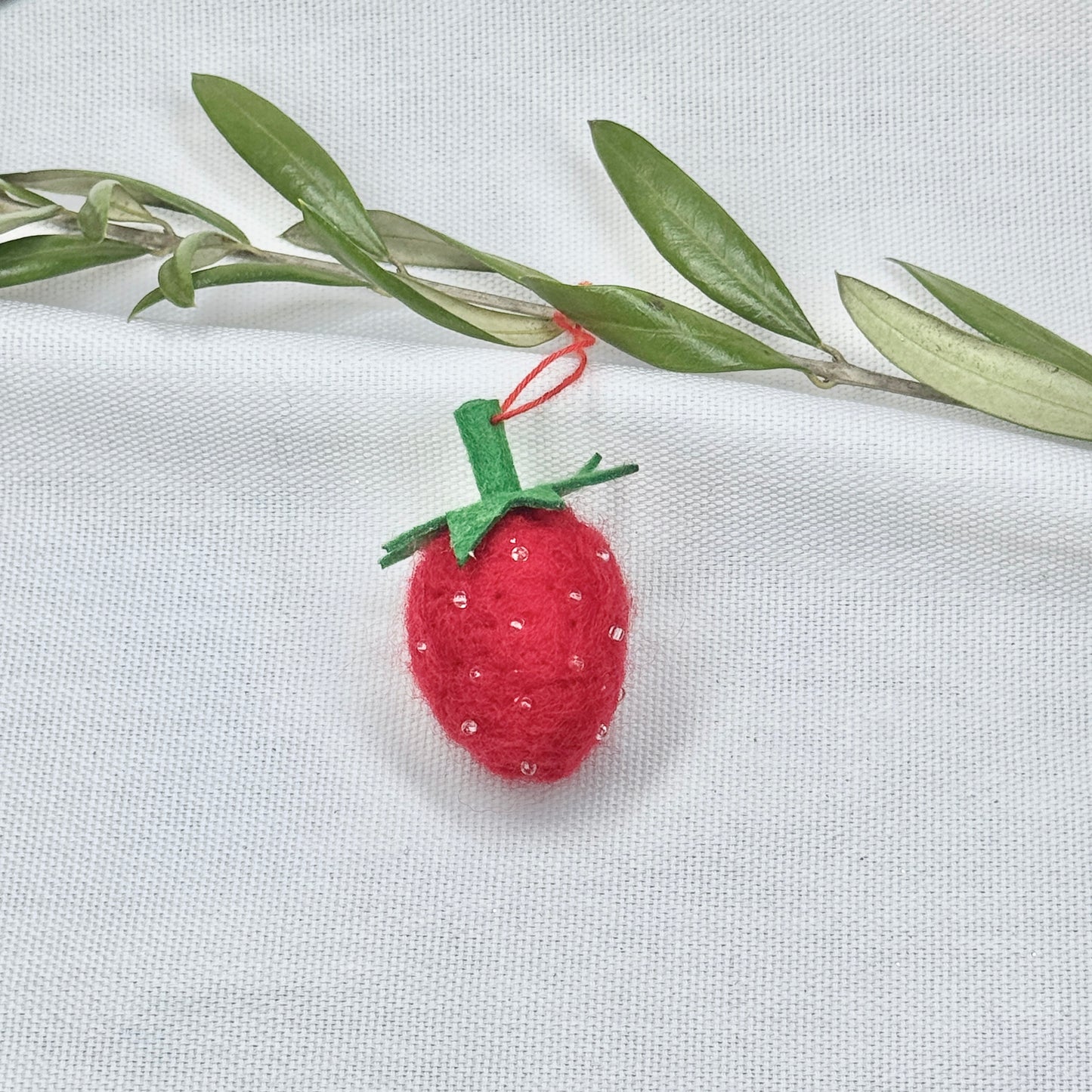 Felt Strawberry Ornament