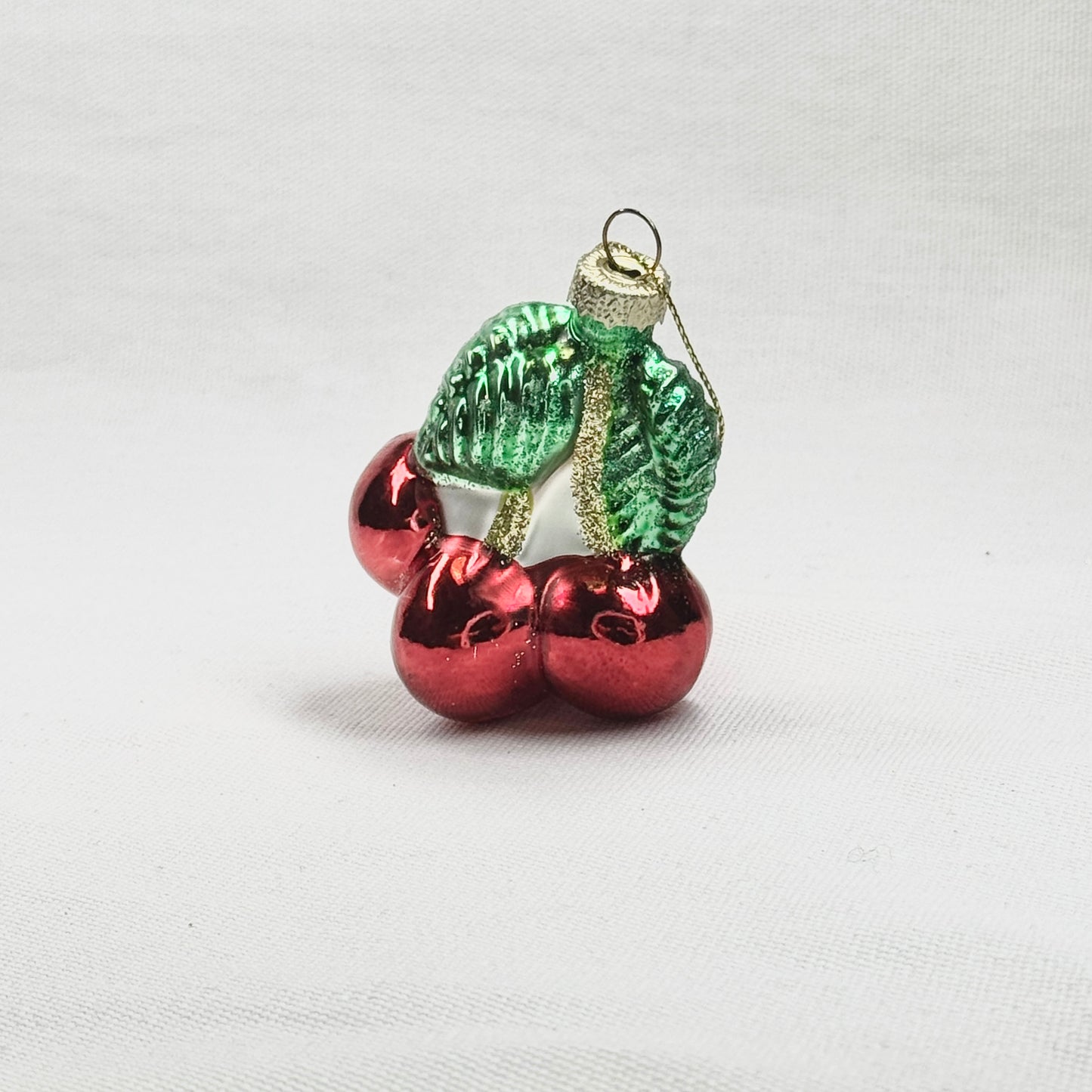 Glass Cherry Ornament