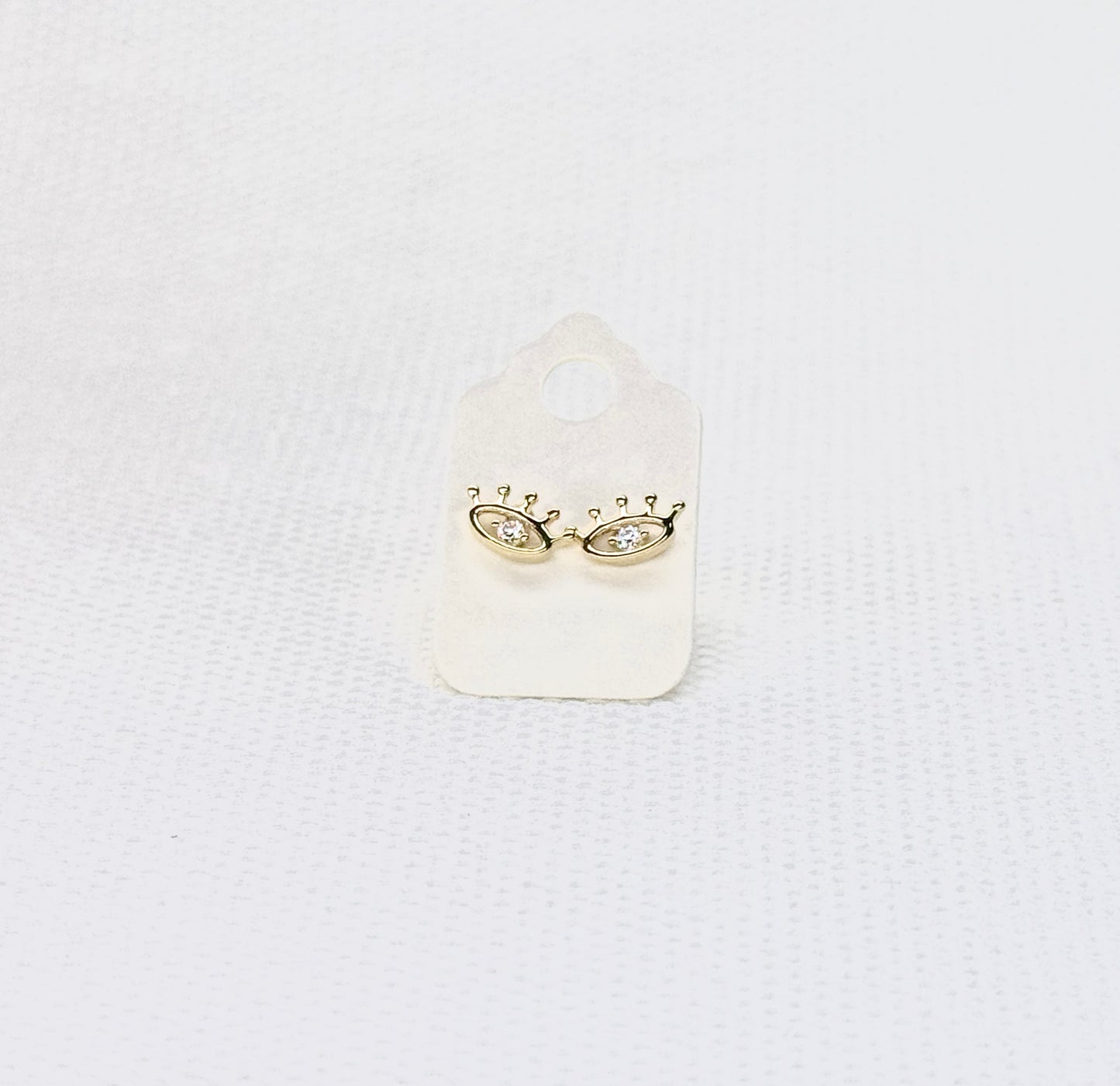 10K Gold Evil Eye Stud Earrings