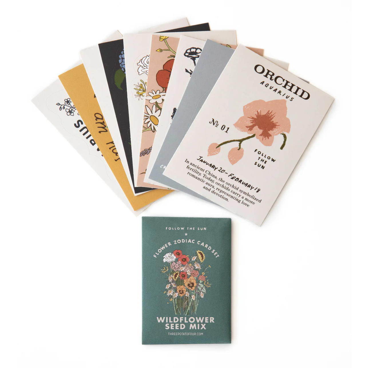 Flower Zodiac Card Set