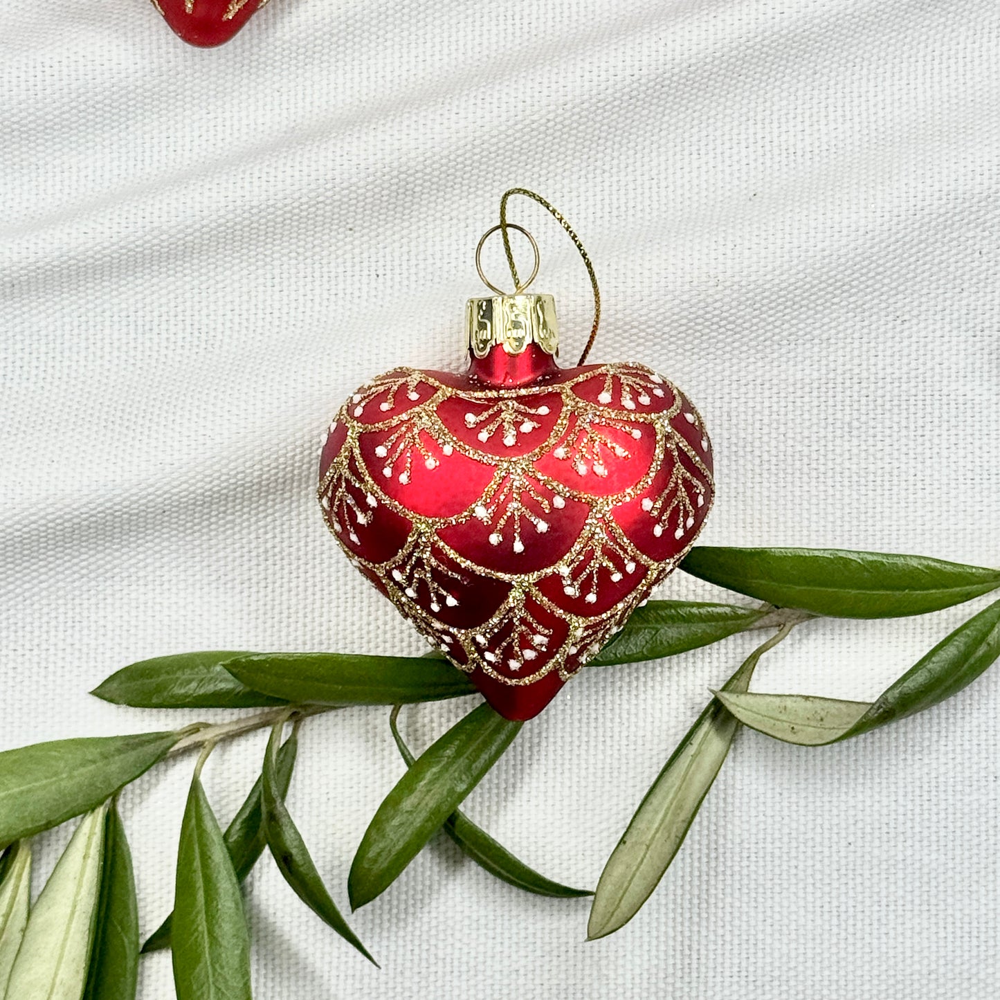 Glass Heart Ornament