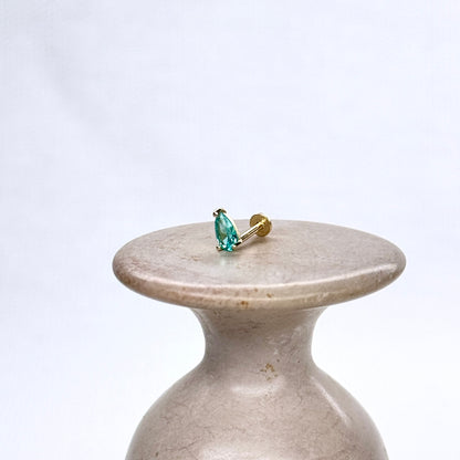 14K Pear Single Piece