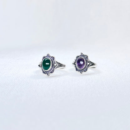 Silver Gemstone Ring #9