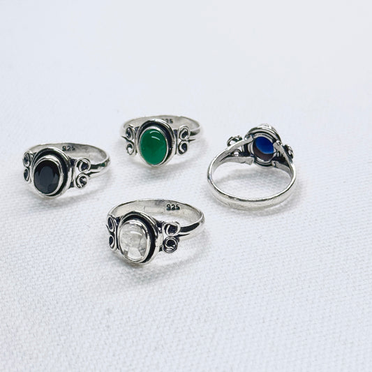 Silver Gemstone Ring #14