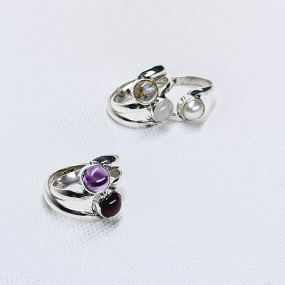 Silver Gemstone Ring #11