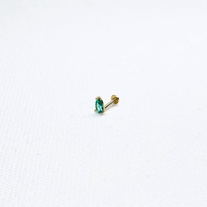 14K Pear Single Piece