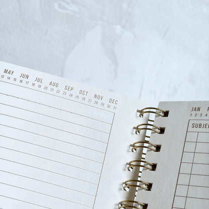 Wire Notebook - Small Green Lattice