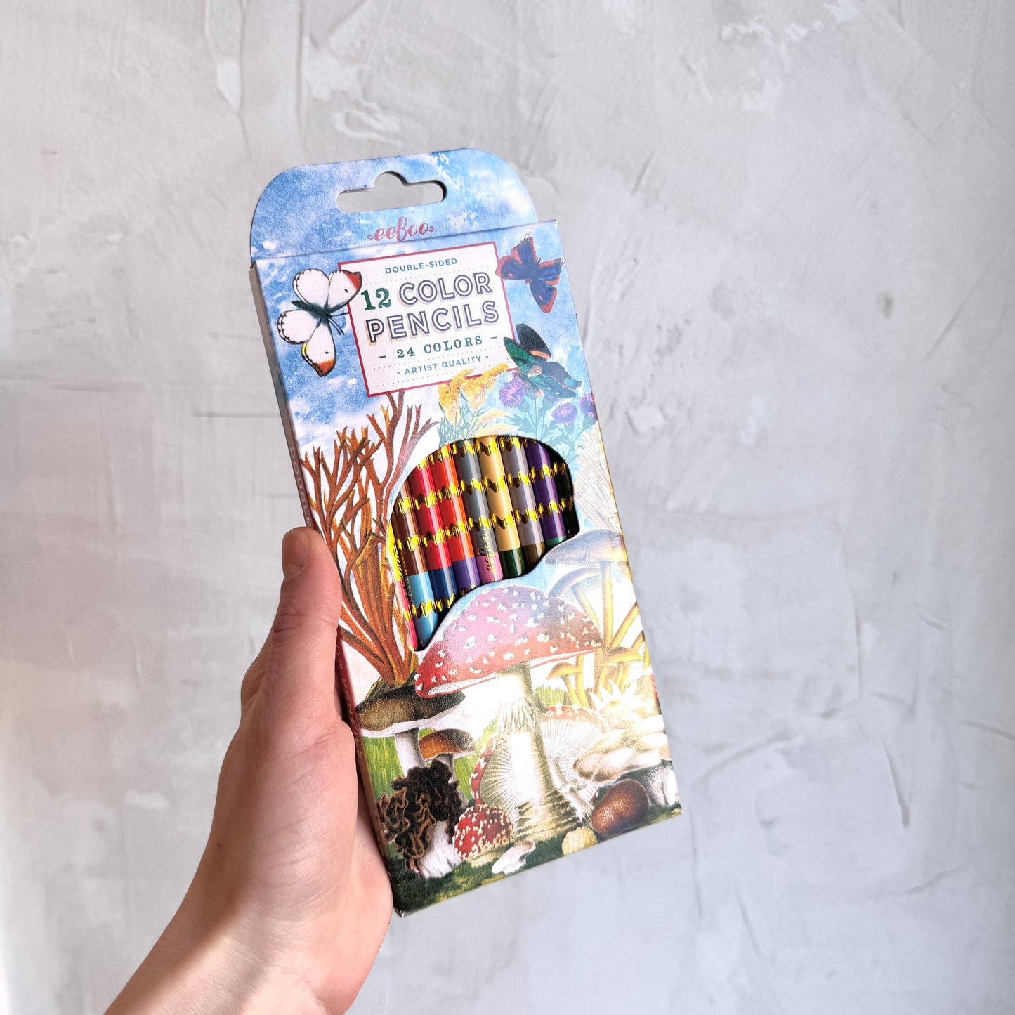 Mushroom 12 Double Sided Color Pencils