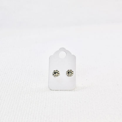 Silver Flower Studs