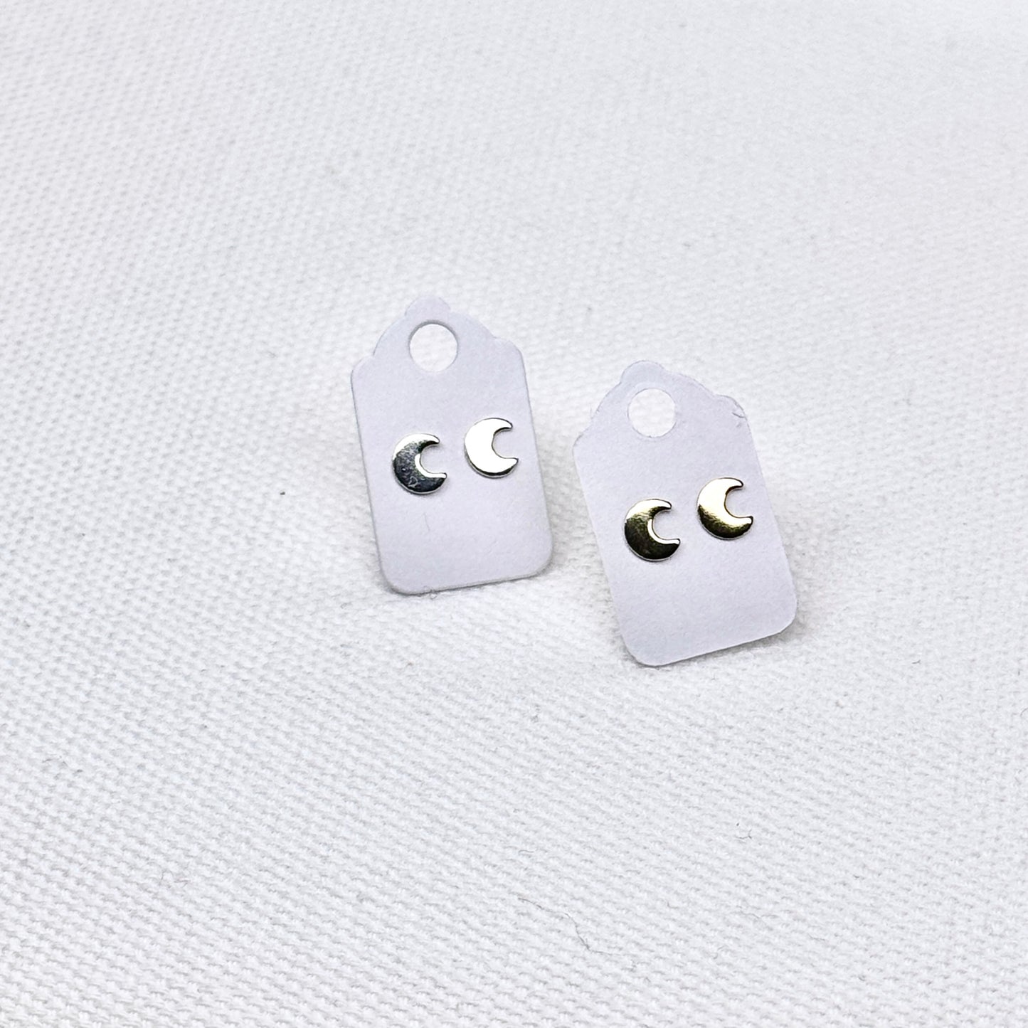 Crescent Moon Studs