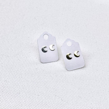 Crescent Moon Studs