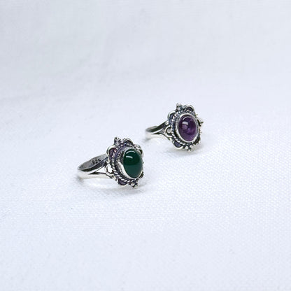 Silver Gemstone Ring #9