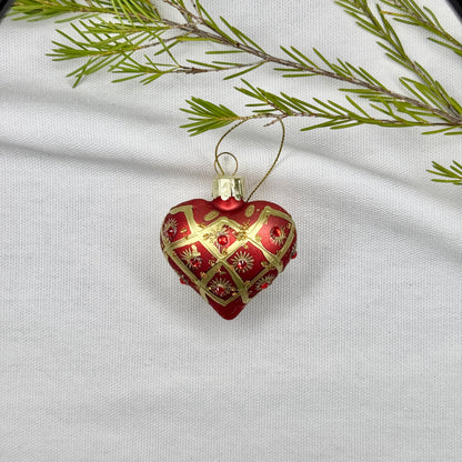 Glass Heart Ornament