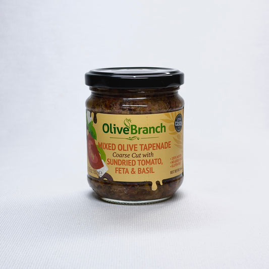 Mixed Olive Tapenade with Sundried Tomato, Feta & Basil