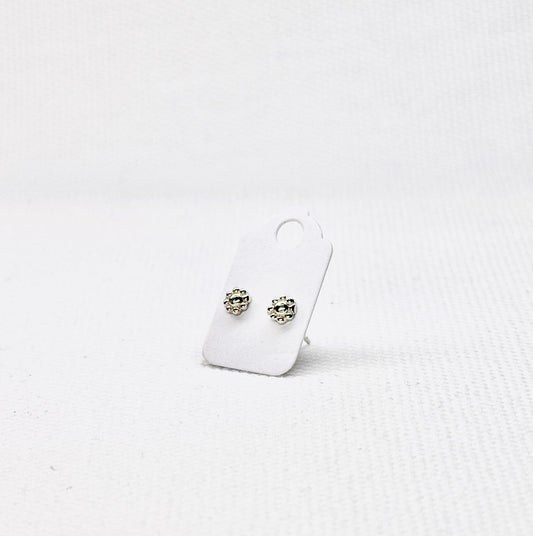 Silver Flower Studs