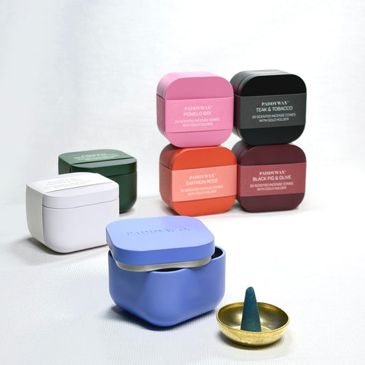 Incense Tin: 20 Cones + Holder