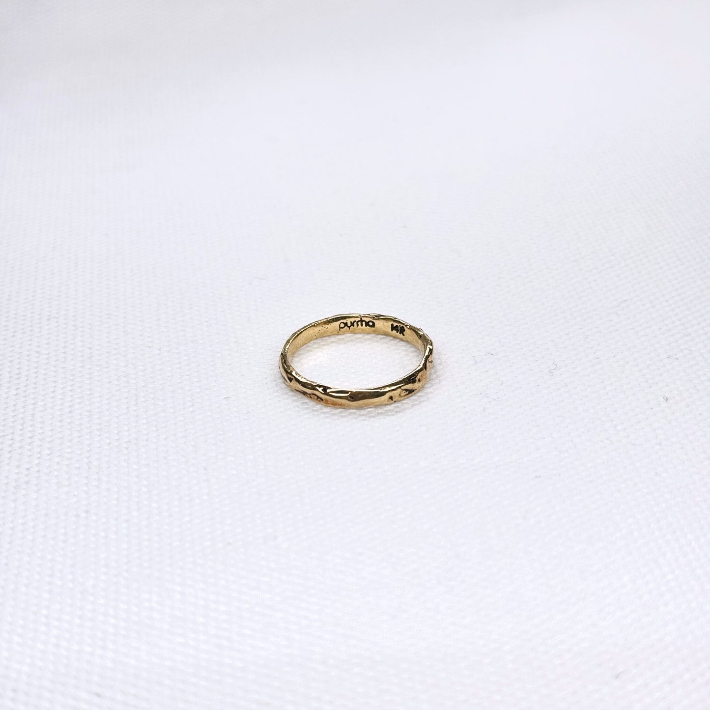 Narrow 14K Gold Band Ring