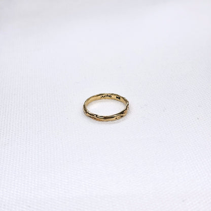 Narrow 14K Gold Band Ring