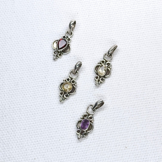 Silver Gem Pendant #9