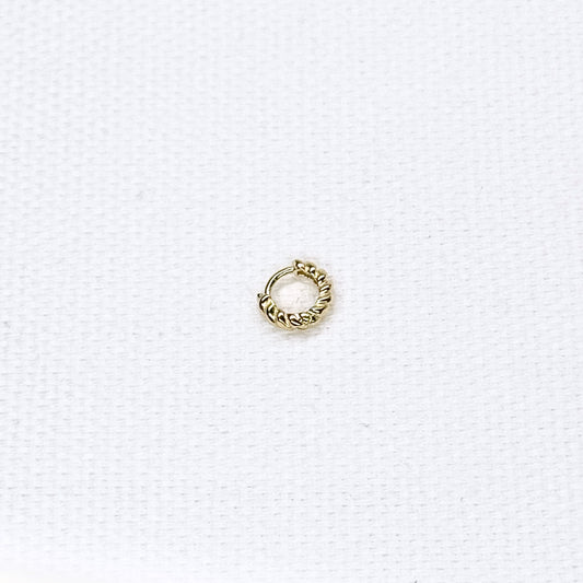 14K Twisted Rope Helix Single Piece