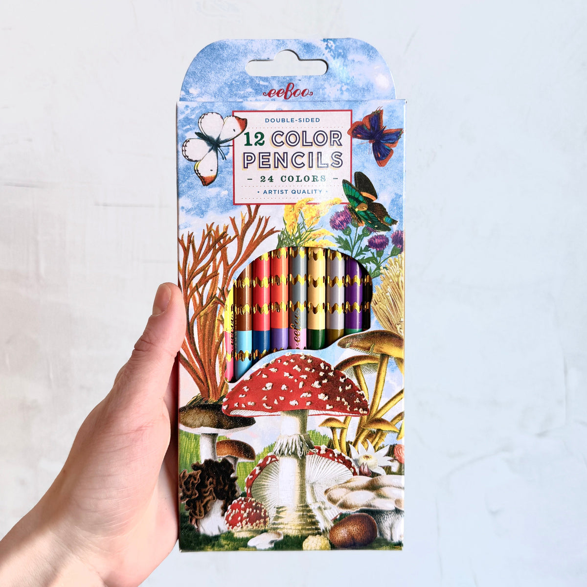 Mushroom 12 Double Sided Color Pencils