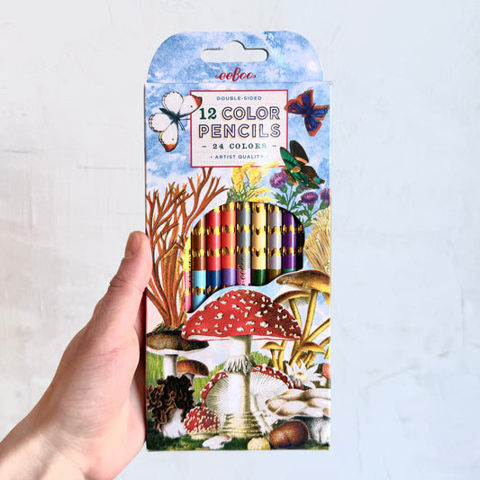 Mushroom 12 Double Sided Color Pencils