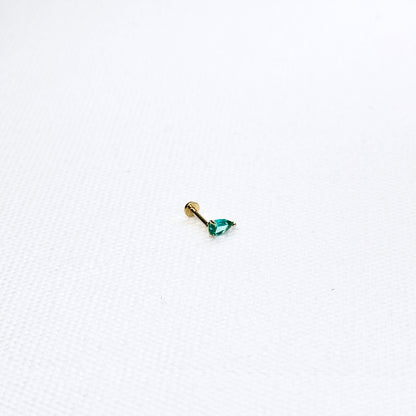 14K Pear Single Piece