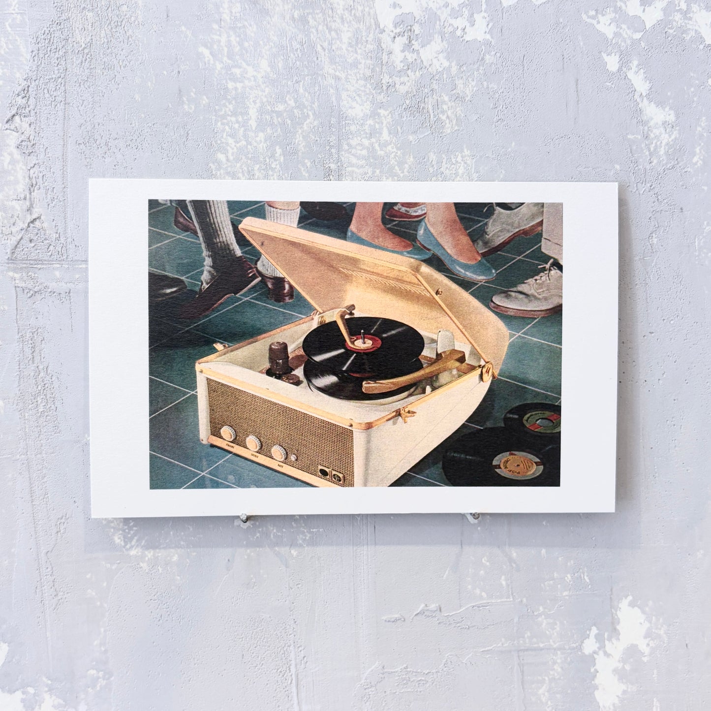 Portable Record Player Postcard