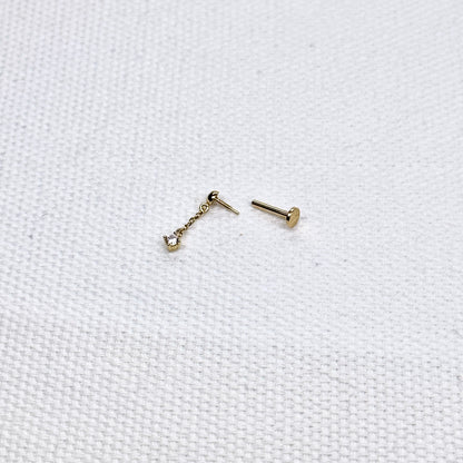14K Dangle Single Piece
