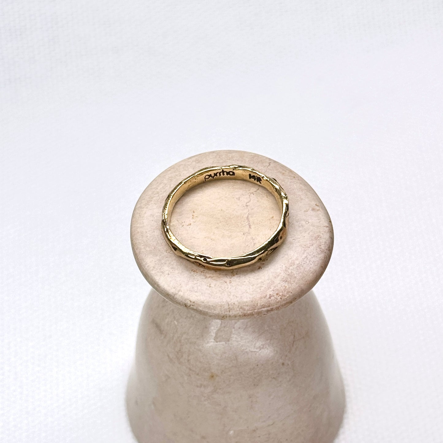 Narrow 14K Gold Band Ring