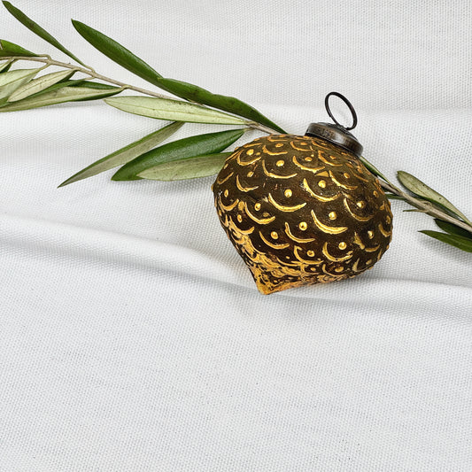 Pinecone Glass Ornament