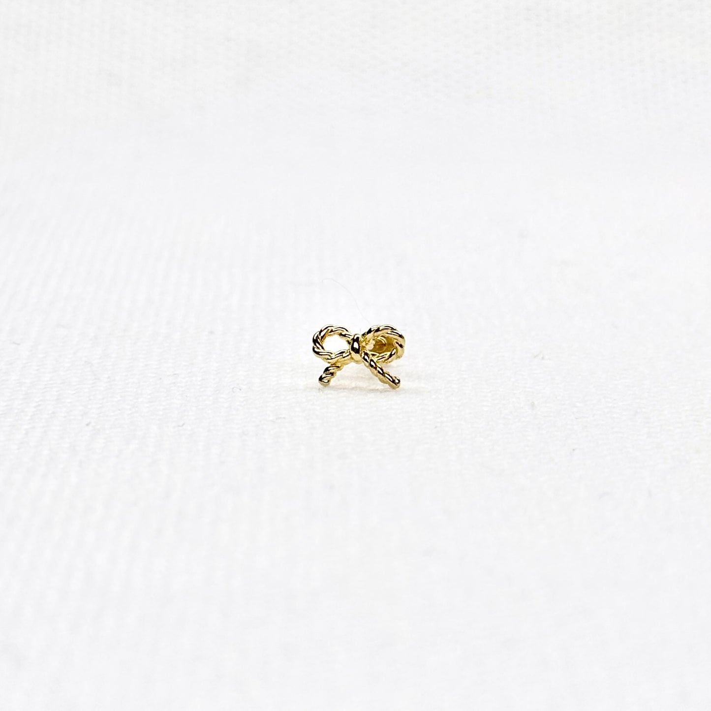 14K Rope Ribbon Bow Single Piece