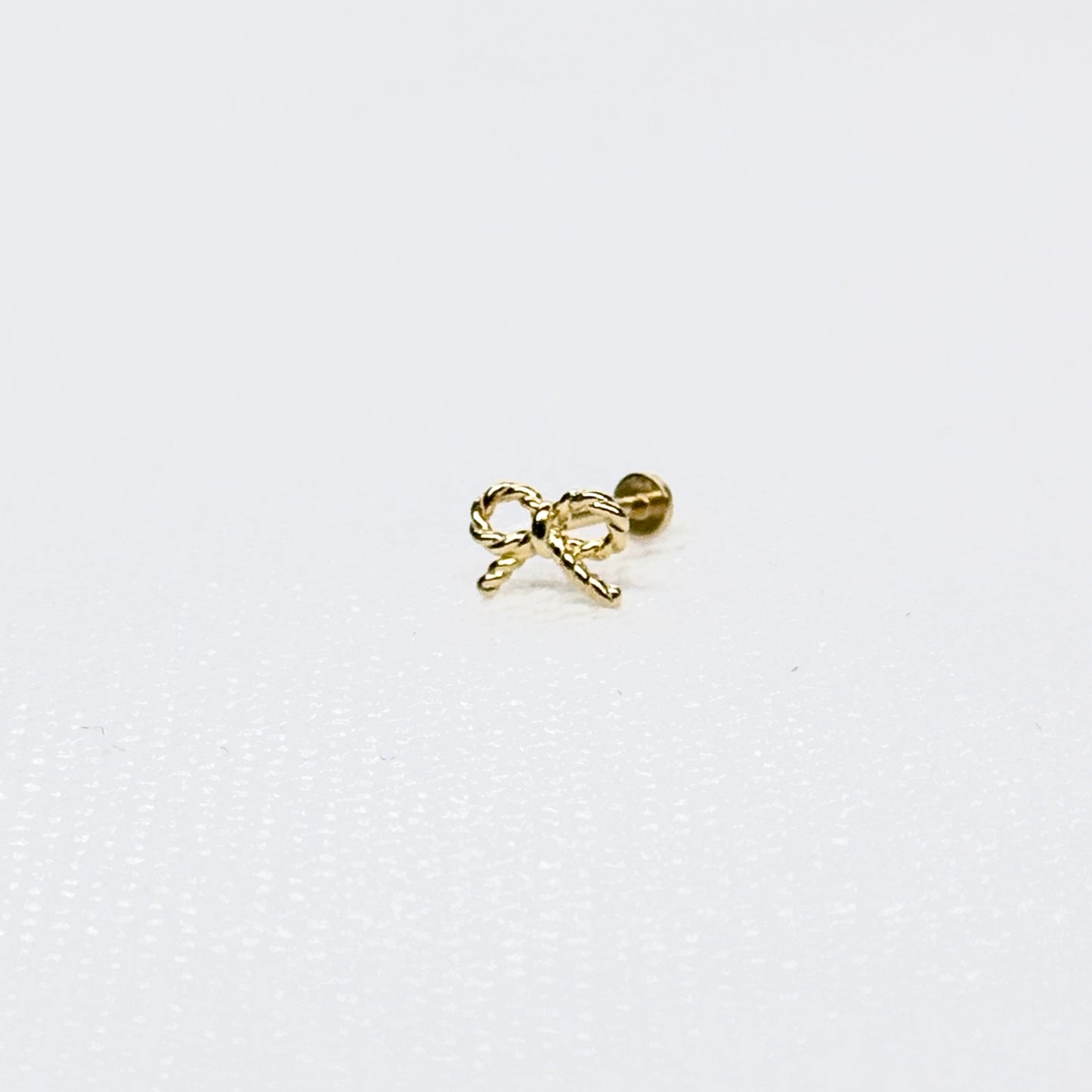 14K Rope Ribbon Bow Single Piece