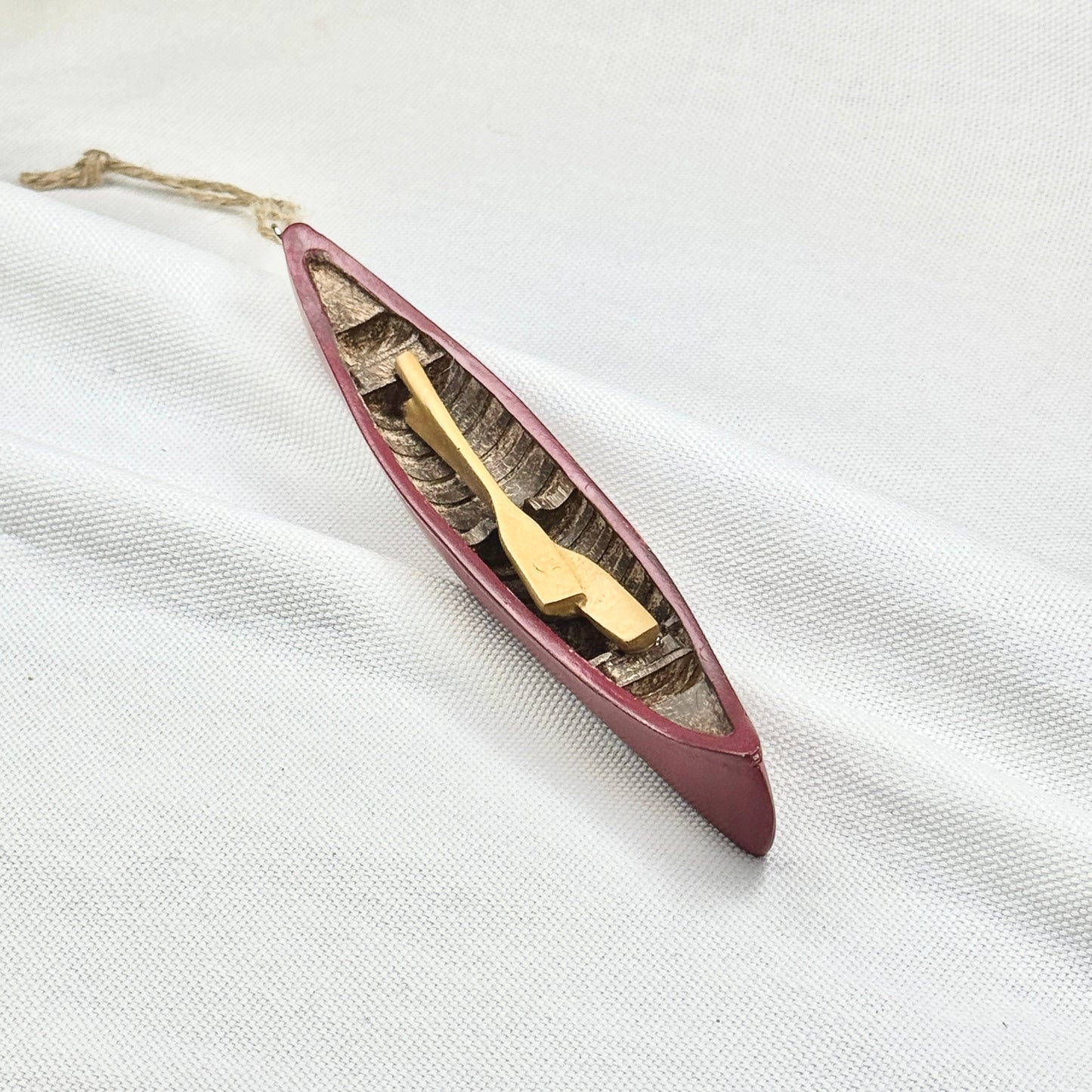 Canoe with Paddle Ornament