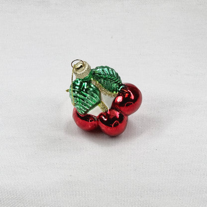 Glass Cherry Ornament