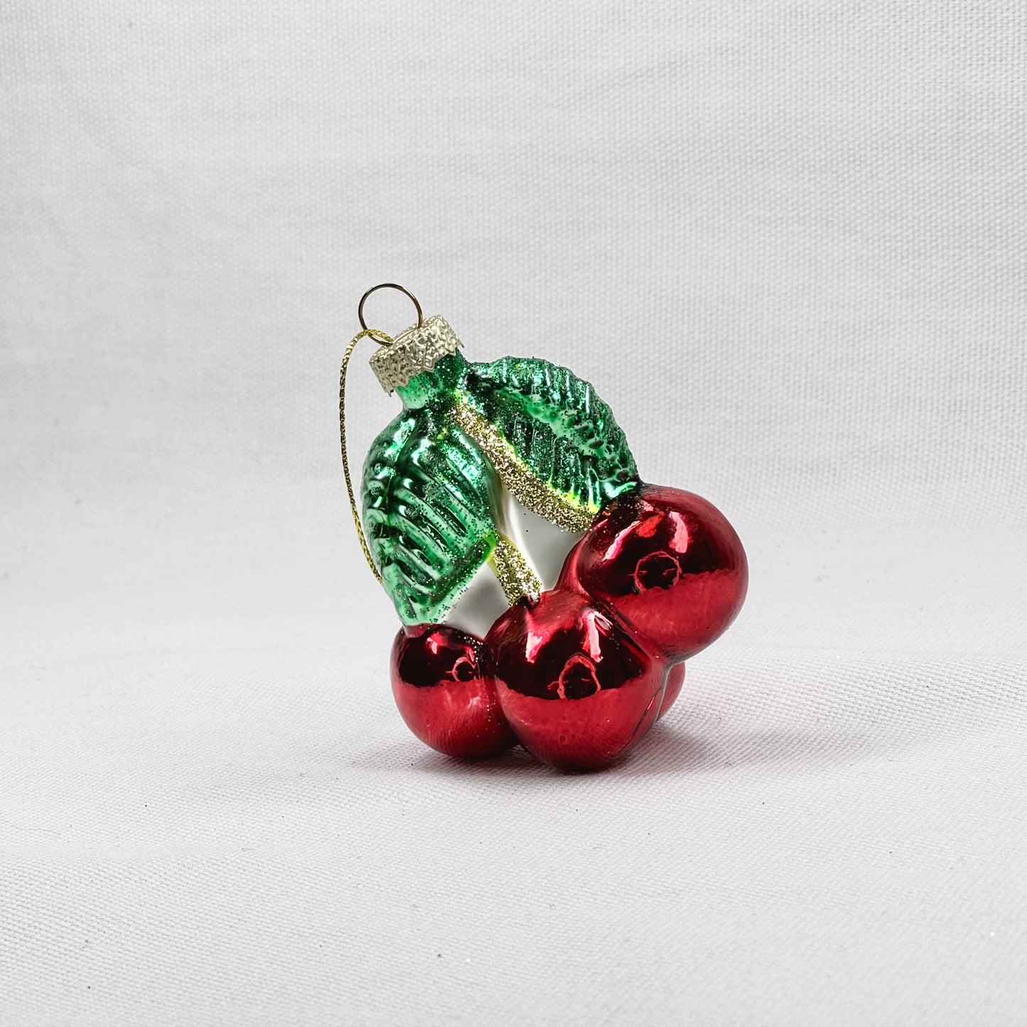 Glass Cherry Ornament
