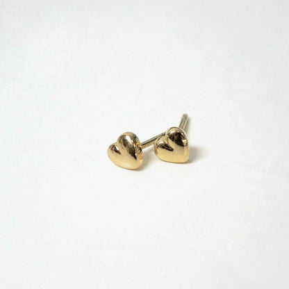 Little Puffed Heart Studs