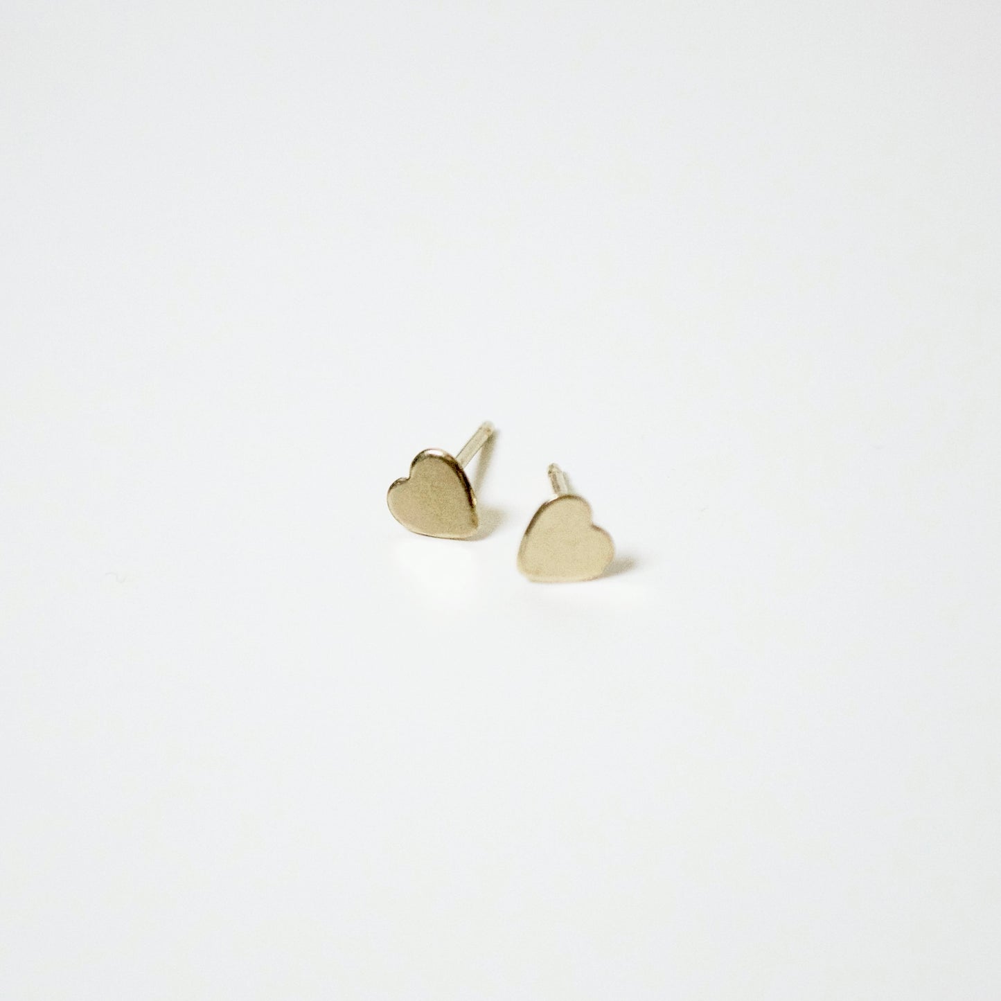 Gold Heart Studs