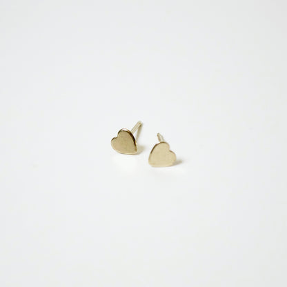 Gold Heart Studs