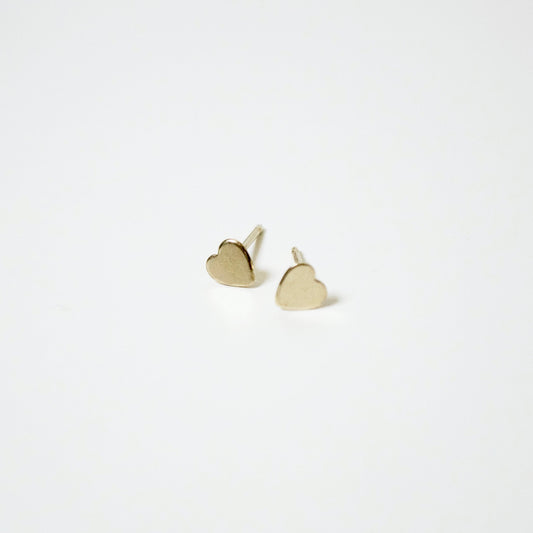 Gold Heart Studs