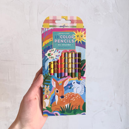 Fawn & Sun 12 Double Sided Color Pencils