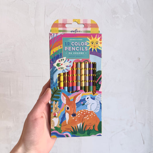 Fawn & Sun 12 Double Sided Color Pencils