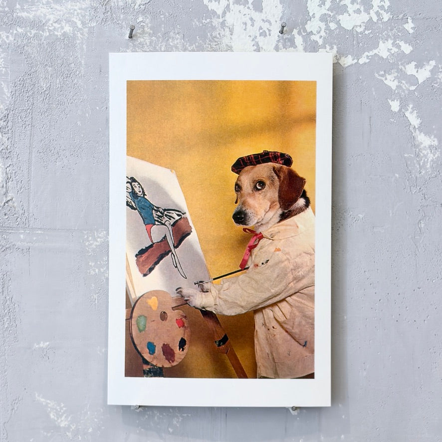 Dog Painting Postcard