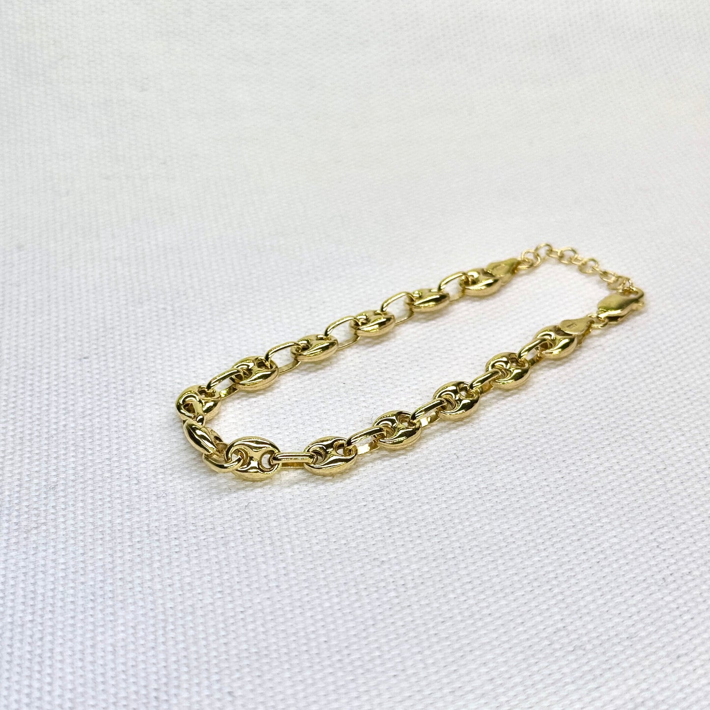 Puffed Link Bracelet