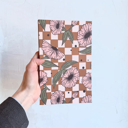 Checks & Flowers Classic Layflat Notebook