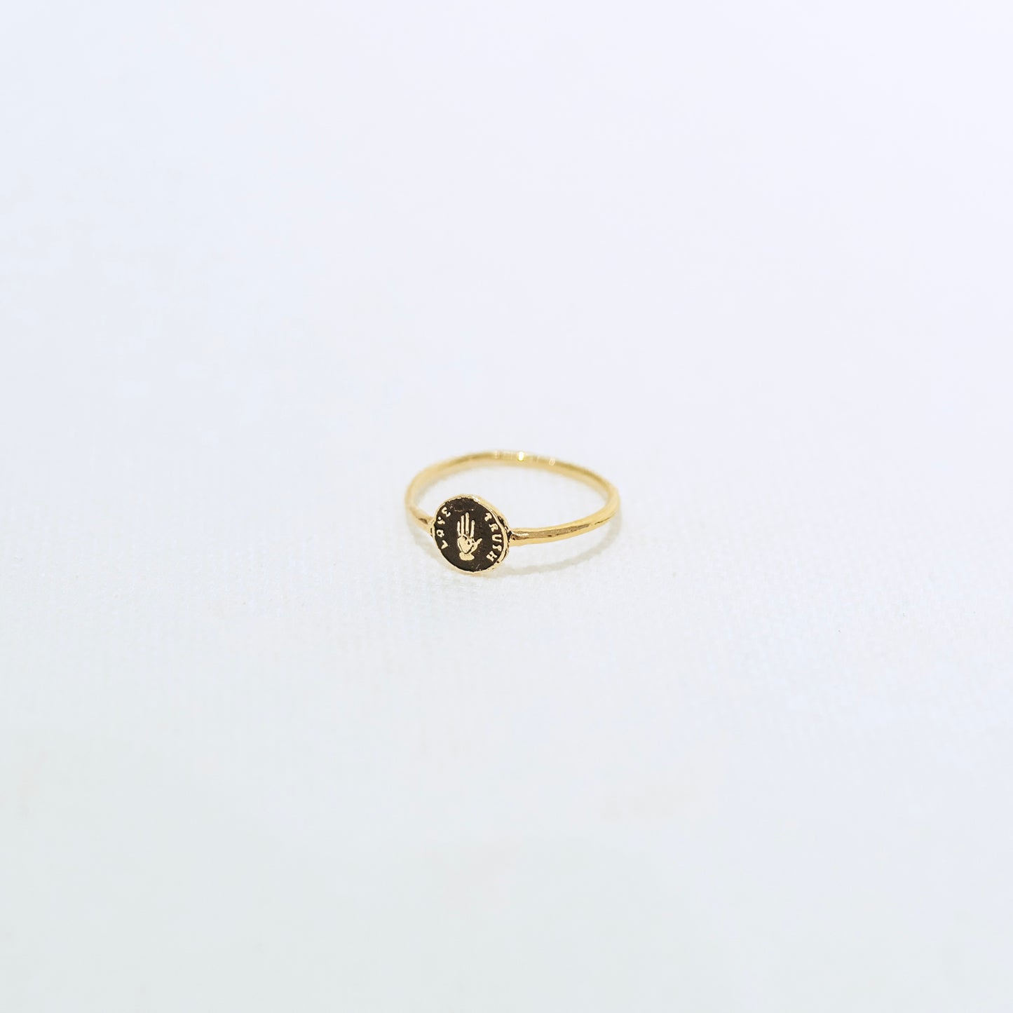 14K Love + Truth Ring