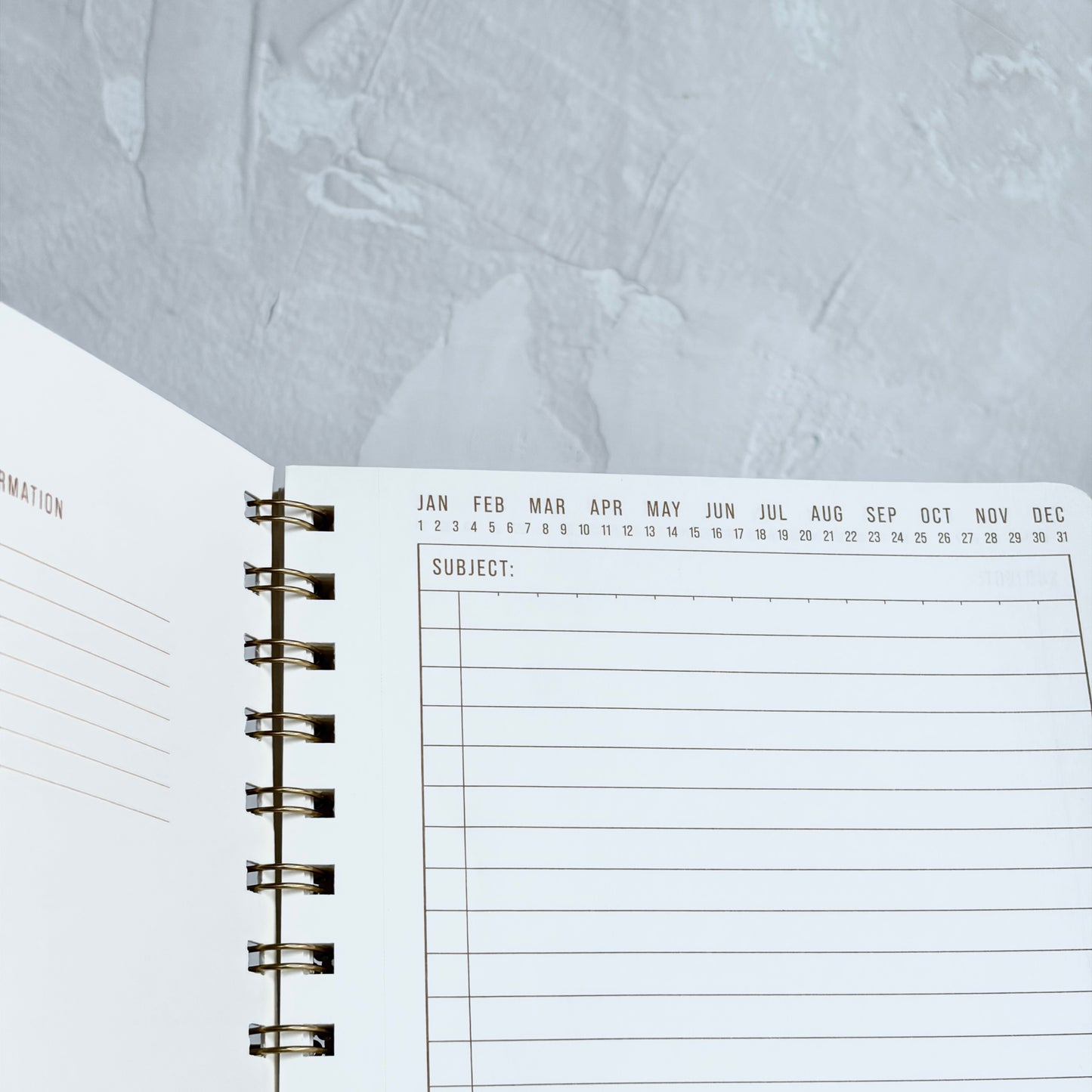 Wire Notebook - Small Green Lattice