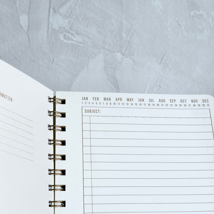 Wire Notebook - Small Green Lattice